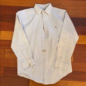 Ralph Lauren Boys Striped Button Down Sz 12
